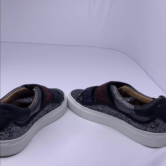 L' Autre Chose Blue Red Black Glitter  Leather - Picture 6 of 11